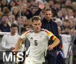 14.10.2024, Fussball UEFA Nations League 2024/25, Gruppe 3, 4.Spieltag, Deutschland - Niederlande, in der Allianz-Arena in Mnchen. v.l. Josua Kimmich (Deutschland) und Trainer Julian Nagelsmann (Deutschland) 