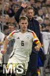 14.10.2024, Fussball UEFA Nations League 2024/25, Gruppe 3, 4.Spieltag, Deutschland - Niederlande, in der Allianz-Arena in Mnchen. v.l. Josua Kimmich (Deutschland) und Trainer Julian Nagelsmann (Deutschland) 