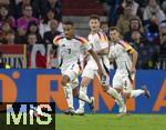 14.10.2024, Fussball UEFA Nations League 2024/25, Gruppe 3, 4.Spieltag, Deutschland - Niederlande, in der Allianz-Arena in Mnchen. Jamie Leweling (Deutschland) und Angelo Stiller (Deutschland) 