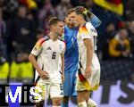 14.10.2024, Fussball UEFA Nations League 2024/25, Gruppe 3, 4.Spieltag, Deutschland - Niederlande, in der Allianz-Arena in Mnchen. v.l. Josua Kimmich (Deutschland), Torwart Oliver Baumann (Deutschland) und Nico Schlotterbeck (Deutschland) jubeln.