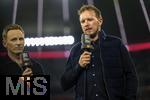 14.10.2024, Fussball UEFA Nations League 2024/25, Gruppe 3, 4.Spieltag, Deutschland - Niederlande, in der Allianz-Arena in Mnchen. Trainer Julian Nagelsmann (Deutschland) beim Interview nachdenklich.