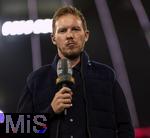 14.10.2024, Fussball UEFA Nations League 2024/25, Gruppe 3, 4.Spieltag, Deutschland - Niederlande, in der Allianz-Arena in Mnchen. Trainer Julian Nagelsmann (Deutschland) beim Interview nachdenklich.