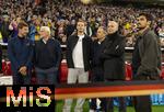 14.10.2024, Fussball UEFA Nations League 2024/25, Gruppe 3, 4.Spieltag, Deutschland - Niederlande, in der Allianz-Arena in Mnchen. v.l. Sportdirektor Rudi Vller (Deutschland), Torwart Manuel Neuer (FC Bayern Mnchen), Andreas Rettig, DFB Prsident Bernd Neuendorf (Deutschland) und Ilkay Gndogan