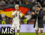 14.10.2024, Fussball UEFA Nations League 2024/25, Gruppe 3, 4.Spieltag, Deutschland - Niederlande, in der Allianz-Arena in Mnchen. Robert Andrich (Deutschland)  jubelt zum Schluss.