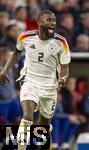 14.10.2024, Fussball UEFA Nations League 2024/25, Gruppe 3, 4.Spieltag, Deutschland - Niederlande, in der Allianz-Arena in Mnchen. Antonio Rdiger (Deutschland) brllt.