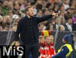 14.10.2024, Fussball UEFA Nations League 2024/25, Gruppe 3, 4.Spieltag, Deutschland - Niederlande, in der Allianz-Arena in Mnchen. Trainer Julian Nagelsmann (Deutschland) gestikuliert.