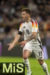 14.10.2024, Fussball UEFA Nations League 2024/25, Gruppe 3, 4.Spieltag, Deutschland - Niederlande, in der Allianz-Arena in Mnchen. Angelo Stiller (Deutschland) spurtet.