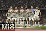 14.10.2024, Fussball UEFA Nations League 2024/25, Gruppe 3, 4.Spieltag, Deutschland - Niederlande, in der Allianz-Arena in Mnchen. Mannschaftsfoto
vordere Reihe v.l. Maximilian Mittelstdt (Deutschland), Angelo Stiller (Deutschland), Serge Gnabry (Deutschland), Joshua Kimmich (Deutschland) und Florian Wirtz (Deutschland) Tim Kleindienst (Deutschland), Antonio Rdiger (Deutschland) , Torwart Oliver Baumann (Deutschland) und Aleksandar Pavlovic (Deutschland) 

Hintere Reihe v.l. Nico Schlotterbeck (Deutschland), Jamie Leweling (Deutschland), 