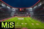 19.10.2024, Fussball 1. Bundesliga 2024/2025, 7. Spieltag,  FC Bayern Mnchen - VfB Stuttgart, in der Allianz-Arena Mnchen, Groe Fan-Choreografie der Bayernfans in der Sdkurve, mit Bildern von historischen Europapokal-Momenten, mit Gerd Mller, Franz Bulle Roth,  Uli Hoene (FC Bayern Mnchen, Hoeness), Franz Beckenbauer, und anderen, 


