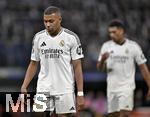 22.10.2024, Fussball UEFA Champions League 2024/2025, 3.Spieltag, Real Madrid - Borussia Dortmund, im Estadio Santiango Bernabeu in Madrid (Spanien), Kylian Mbappe (Real Madrid) nachdenklich.


