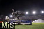 23.10.2024, Fussball UEFA Champions League 2024/2025, 3.Spieltag, FC Barcelona - FC Bayern Mnchen, im Estadi Olimpic Lluis Companys (Barcelona). Fernsekamera ohne Kameramann vor dem Spiel.

