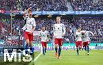 03.11.2024, Fussball 2. Bundesliga 2024/2025, 11. Spieltag, Hamburger SV - 1. FC Nrnberg , im Volksparkstadion Hamburg. Jubel Torschtze Daniel Elfadli (li., Hamburg) zum Tor zum 1:0


