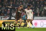 09.11.2024, Fussball 1. Bundesliga 2024/2025, 10. Spieltag, FC St. Pauli - FC Bayern Mnchen, im Millerntor-Stadion Hamburg. (L-R) Carlo Boukhalfa (FC St. Pauli) gegen Kingsley Coman (Bayern Mnchen)


