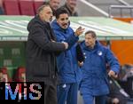 10.11.2024, Fussball 1. Bundesliga 2024/2025, 10. Spieltag, FC Augsburg - TSG 1899 Hoffenheim, in der WWK-Arena Augsburg, v.li: Trainer Pellegrino Matarazzo (Hoffenheim) mit Co-Trainer Benjamin Hbner (Hoffenheim).