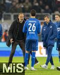 10.11.2024, Fussball 1. Bundesliga 2024/2025, 10. Spieltag, FC Augsburg - TSG 1899 Hoffenheim, in der WWK-Arena Augsburg, Trainer Pellegrino Matarazzo (Hoffenheim) nach dem Spiel mit Haris Tabakovic (TSG Hoffenheim) 