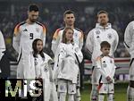 16.11.2024, Fussball UEFA Nations League 2024/25, Gruppe 3, 5.Spieltag, Deutschland - Bosnien-Herzegowina, im Europa-Park-Stadion (Freibur v.l. Tim Kleindienst (Deutschland), Pascal Gross (Deutschland) und Maximilian Mittelstdt (Deutschland)