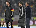 16.11.2024, Fussball UEFA Nations League 2024/25, Gruppe 3, 5.Spieltag, Deutschland - Bosnien-Herzegowina, im Europa-Park-Stadion (Freiburg) Co-Trainer Sandro Wagner (Deutschland) , Benjamin Glck Co-Trainer  (Deutschland) und Trainer Julian Nagelsmann (Deutschland)   