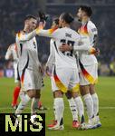 16.11.2024, Fussball UEFA Nations League 2024/25, Gruppe 3, 5.Spieltag, Deutschland - Bosnien-Herzegowina, im Europa-Park-Stadion (Freiburg), Torjubel Pascal Gross (Deutschland), Leroy Sane (Deutschland), Tim Kleindienst (Deutschland) 