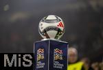 16.11.2024, Fussball UEFA Nations League 2024/25, Gruppe 3, 5.Spieltag, Deutschland - Bosnien-Herzegowina, im Europa-Park-Stadion (Freiburg),  Der Offizielle Spielball von Adidas auf der Stele