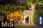 14.12.2024,  Winter in Bayern. Der Garten des Hauses von Daniel und Harry Lwenthal in Bad Wrishofen verwandelt sich tglich in einen Weihnachtstraum aus 150 000 Lichtern und Weihnachtsfiguren.  