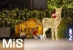 14.12.2024,  Winter in Bayern. Der Garten des Hauses von Daniel und Harry Lwenthal in Bad Wrishofen verwandelt sich tglich in einen Weihnachtstraum aus 150 000 Lichtern und Weihnachtsfiguren.  