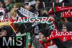 14.12.2024, Fussball 1. Bundesliga 2024/2025, 14. Spieltag, FC Augsburg - Bayer Leverkusen, in der WWK-Arena Augsburg, Fans FCA