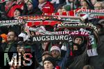 14.12.2024, Fussball 1. Bundesliga 2024/2025, 14. Spieltag, FC Augsburg - Bayer Leverkusen, in der WWK-Arena Augsburg, Fans FCA