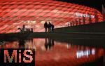 20.12.2024, Fussball 1. Bundesliga 2024/2025, 15. Spieltag,  FC Bayern Mnchen - RB Leipzig, in der Allianz-Arena Mnchen. Spiegelung der Allianz-Arena.

