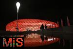 20.12.2024, Fussball 1. Bundesliga 2024/2025, 15. Spieltag,  FC Bayern Mnchen - RB Leipzig, in der Allianz-Arena Mnchen. Spiegelung der Allianz-Arena.

