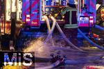 10.01.2025, Bad Wrishofen im Unterallgu, In Bad Wrishofen ist kurz vor 19 Uhr ein Grobrand in einem Parkaus am Bahnhof ausgebrochen. Beim Groeinsatz der Feuerwehren waren 160 Einsatzkrfte beim Lschen beschftigt.  