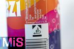 20.01.2025,  Softgetrnk, das beliebte Cola-Mischgetrnk SPEZI, das Original der Brauerei Paulaner,  Das Mehrwegflaschen-Logo mit dem Hinweis: Einwegpfand 0,25 EURO ist auf der Dose aufgedruckt.