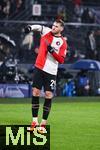 22.01.2025, Fussball UEFA Champions League 2024/2025, 7.Spieltag, Feyenoord Rotterdam - FC Bayern Mnchen, im De Kuip, Santiago Gimenez (Feyenoord Rotterdam) freut sich ber das Tor zum 2:0 

