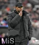 29.01.2025,  Fussball UEFA Championsleague 2024/2025: 8.Spieltag, FC Bayern Mnchen - Slovan Bratislava, in der Allianz-Arena Mnchen.  Trainer Vincent Kompany (FC Bayern Mnchen) ist unzufrieden. 
  

