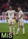 29.01.2025,  Fussball UEFA Championsleague 2024/2025: 8.Spieltag, FC Bayern Mnchen - Slovan Bratislava, in der Allianz-Arena Mnchen.  v.li: Michael Olise (FC Bayern Mnchen), Joshua Kimmich (FC Bayern Mnchen) 