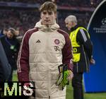 29.01.2025,  Fussball UEFA Championsleague 2024/2025: 8.Spieltag, FC Bayern Mnchen - Slovan Bratislava, in der Allianz-Arena Mnchen.  Torwart Max Schmitt (FC Bayern Mnchen) 