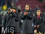 07.02.2025, Fussball 1. Bundesliga 2024/2025, 21. Spieltag,  FC Bayern Mnchen - SV Werder Bremen, in der Allianz-Arena Mnchen. Yussuf Poulsen (RB Leipzig) nach dem Spiel nachdenklich   