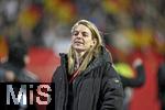 25.02.2025, UEFA Women's Nations League 2024/25, 2. Spieltag, Deutschland - sterreich, im Max-Morlock-Stadion in Nrnberg. Nach dem Spiel Freude bei den Deutschen, hier Sportdirektorin Nia Knzer (Deutschland) 