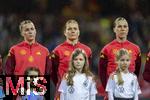 25.02.2025, UEFA Women's Nations League 2024/25, 2. Spieltag, Deutschland - sterreich, im Max-Morlock-Stadion in Nrnberg. v.li: Laura Freigang (Deutschland), Sjoeke Nsken (Deutschland), Rebecca Knaak (Deutschland), 