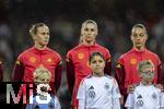 25.02.2025, UEFA Women's Nations League 2024/25, 2. Spieltag, Deutschland - sterreich, im Max-Morlock-Stadion in Nrnberg. v.li: Klara Bhl (Deutschland), Julia Brand (Deutschland), Felicitas Rauch (Deutschland), 