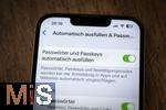 27.02.2025, Thema Smartphone-Nutzung, Apple iPhone13, Passwrter im Passwortmanager automatisch ausfllen.
 