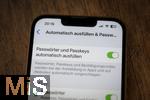 27.02.2025, Thema Smartphone-Nutzung, Apple iPhone13, Passwrter im Passwortmanager automatisch ausfllen.
 