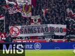 28.02.2025, Fussball 1. Bundesliga 2024/2025, 24. Spieltag,  VfB Stuttgart - FC Bayern Mnchen, in der MHP-Arena Stuttgart. Stuttgarter Fans fordern Samstags-Anpfiff um 15:30 Uhr 