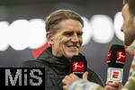 28.02.2025, Fussball 1. Bundesliga 2024/2025, 24. Spieltag,  VfB Stuttgart - FC Bayern Mnchen, in der MHP-Arena Stuttgart. Sportdirektor Christoph Freund (Bayern Mnchen) beim Eurosport-Interview.