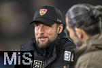 28.02.2025, Fussball 1. Bundesliga 2024/2025, 24. Spieltag,  VfB Stuttgart - FC Bayern Mnchen, in der MHP-Arena Stuttgart. Trainer Sebastian Hoene (Stuttgart) gibt ein Interview.