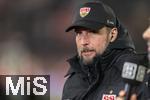 28.02.2025, Fussball 1. Bundesliga 2024/2025, 24. Spieltag,  VfB Stuttgart - FC Bayern Mnchen, in der MHP-Arena Stuttgart. Trainer Sebastian Hoene (Stuttgart) gibt ein Interview.