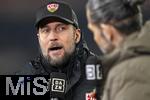 28.02.2025, Fussball 1. Bundesliga 2024/2025, 24. Spieltag,  VfB Stuttgart - FC Bayern Mnchen, in der MHP-Arena Stuttgart. Trainer Sebastian Hoene (Stuttgart) gibt ein Interview.