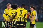 04.03.2025, Fussball UEFA Champions League 2024/2025, Achtelfinale, Borussia Dortmund - Lille OSC, im Signal-Iduna-Park, Karim Adeyemi (Borussia Dortmund) freut sich ber das Tor zum 1:0, 


