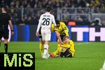 04.03.2025, Fussball UEFA Champions League 2024/2025, Achtelfinale, Borussia Dortmund - Lille OSC, im Signal-Iduna-Park, Julian Ryerson (Borussia Dortmund) muss verletzt ausgewechselt werden. 


