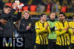 04.03.2025, Fussball UEFA Champions League 2024/2025, Achtelfinale, Borussia Dortmund - Lille OSC, im Signal-Iduna-Park, Julian Brandt (Borussia Dortmund), Pascal Gro (Borussia Dortmund), Waldemar Anton (Borussia Dortmund), Emre Can (Borussia Dortmund)


