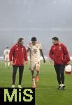 05.03.2025,  Fussball UEFA Champions League 2024/2025: Achtelfinale, FC Bayern Mnchen - Bayer 04 Leverkusen, in der Allianz-Arena Mnchen. Minjae Kim (Bayern Mnchen) muss behandelt werden
  

